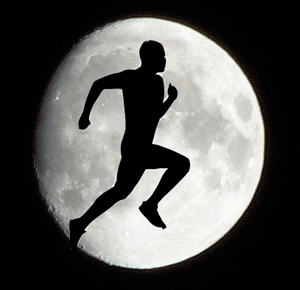 Moon image by Andrew Males, runner image by Kriss Szkurlatowski